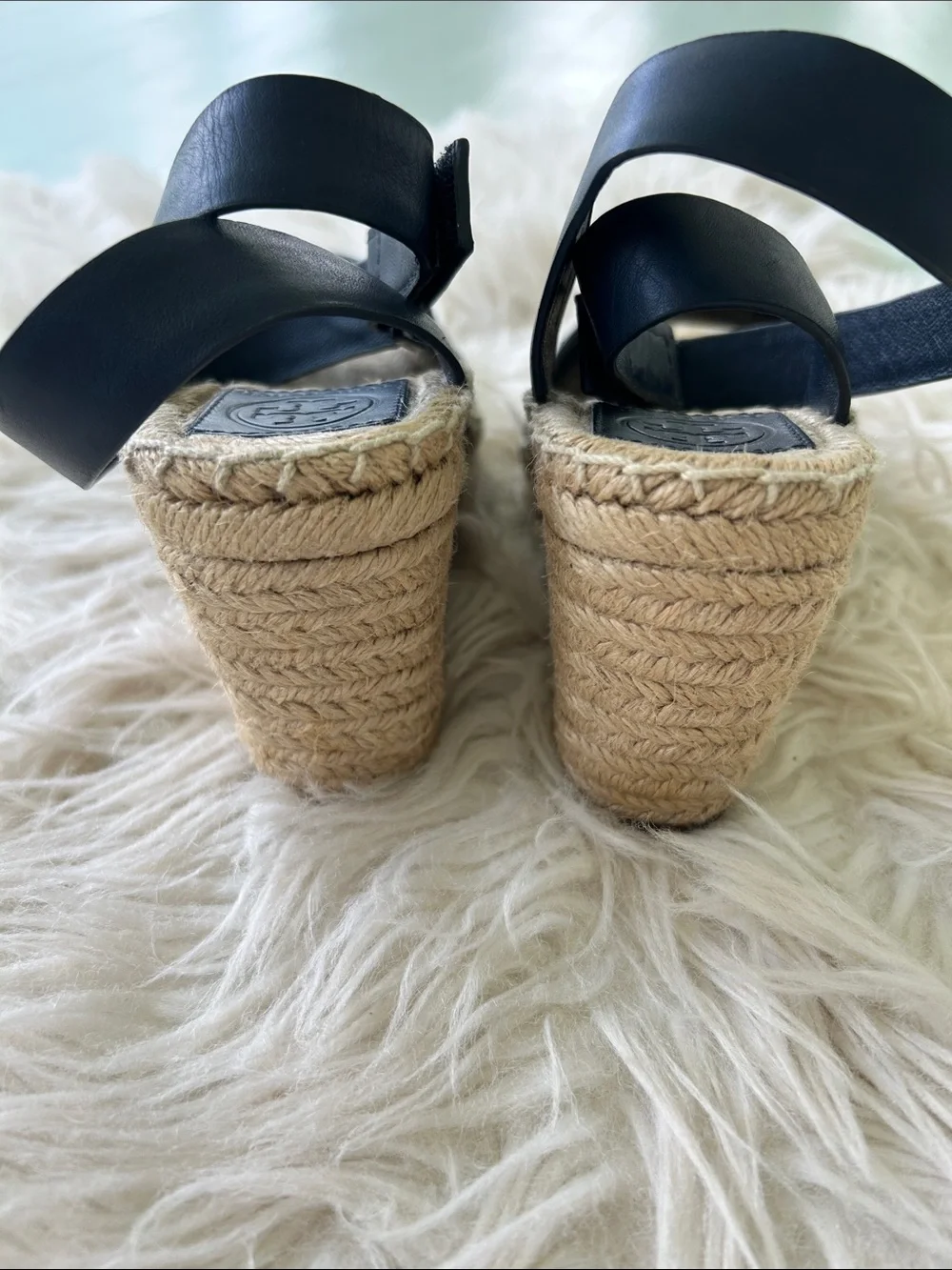 Tory Burch Bima Leather wedge Espadrille Sandal